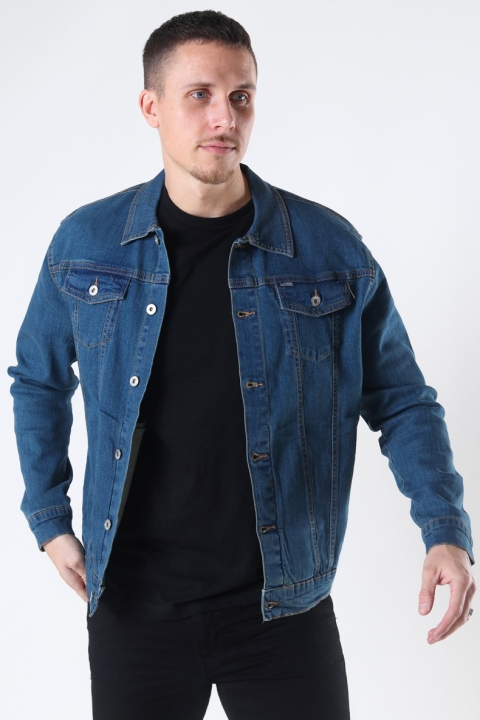 Solid Peyton Denim Veste Dark Village Blue Denim