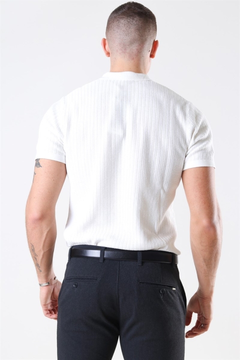 Jack & Jones Blabristol Tricot SS Polo Blanc de Blanc