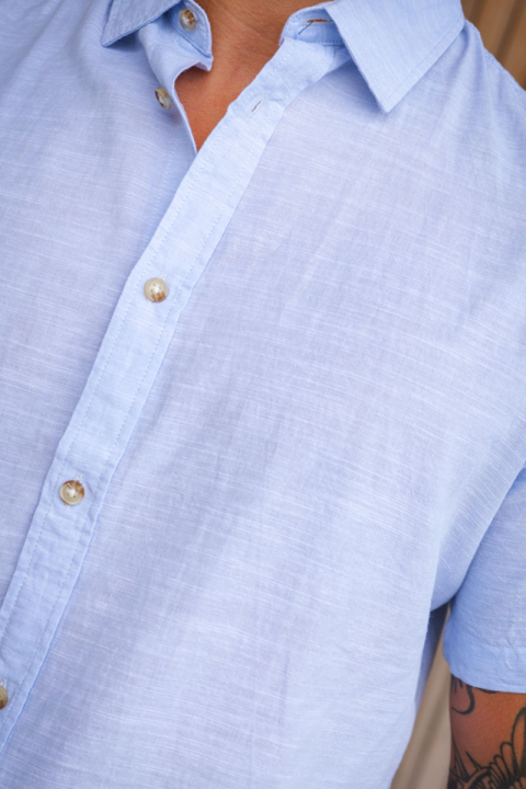 Jack & Jones Summer Shirt SS Chambray Blue