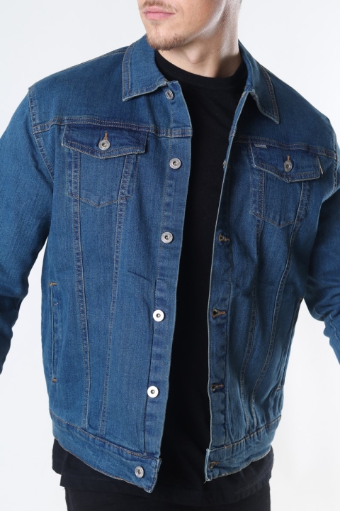 Solid Peyton Denim Veste Dark Village Blue Denim
