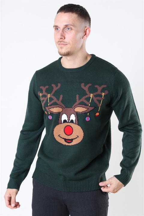 Only & Sons Xmas 7 Funny Front Badge Tricot Pine Grove