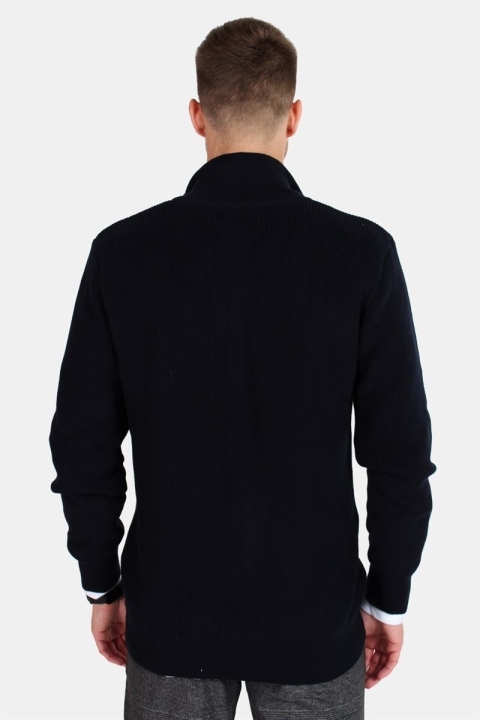 Clean Cut Osin Zip Cardigan Tricot Navy