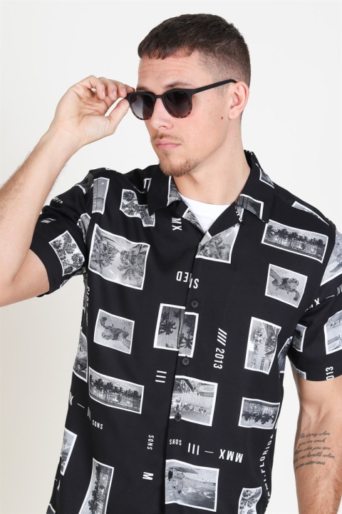 Only & Sons Oliver SS Printed Chemises Black