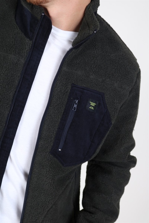 Only & Sons Dominic Sherpa Highneck Veste Forest Night
