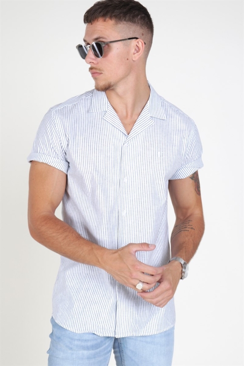 Les Deux Simon Chemises White/Navy