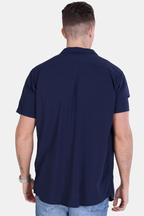 Jack & Jones Randy Resort Chemises S/S Solid Navy Blazer