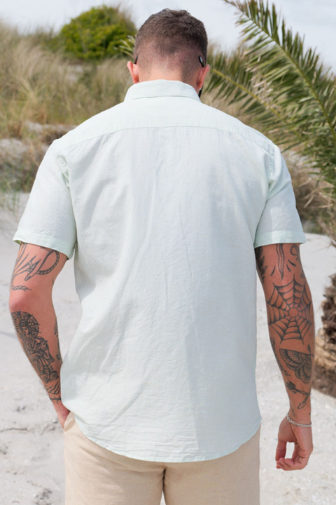 Selected Reg New Linen Shirt SS Vetiver