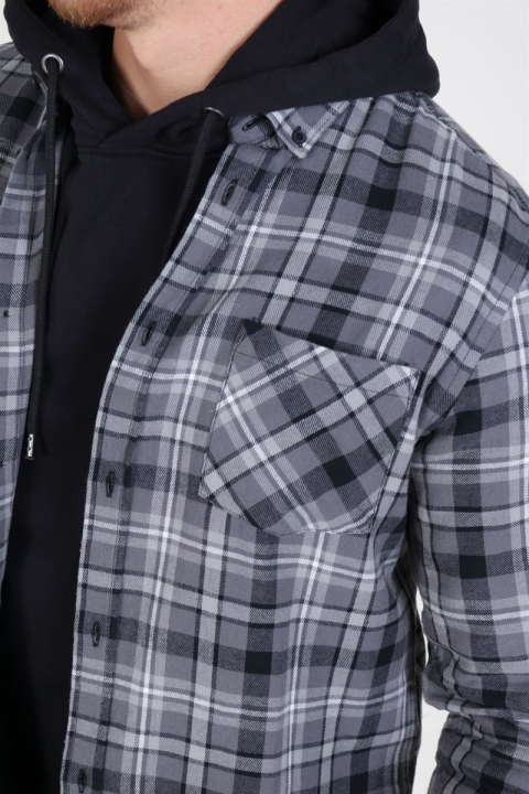 Solid Arvid LS Check Chemises Black