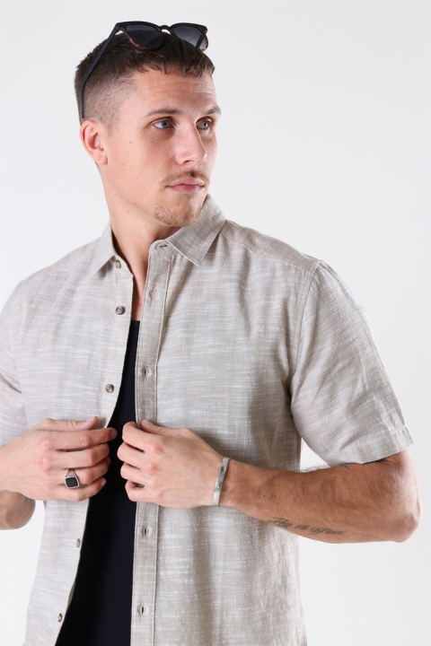 Only & Sons Slub SS Linen Look Chemises Incense