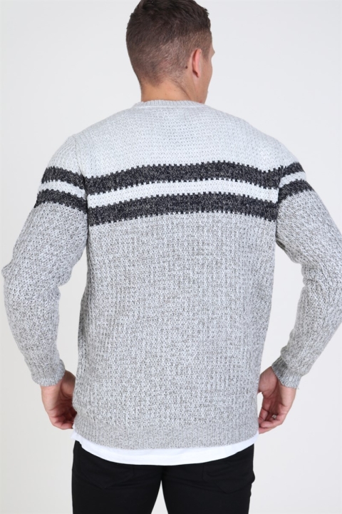 Only & Sons Lazlo Blocked Crew Neck Tricot Cloud Dancer