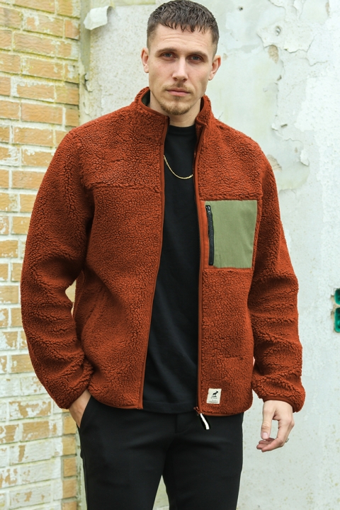 Fat Moose Hugh Fleece Veste Rust Orange