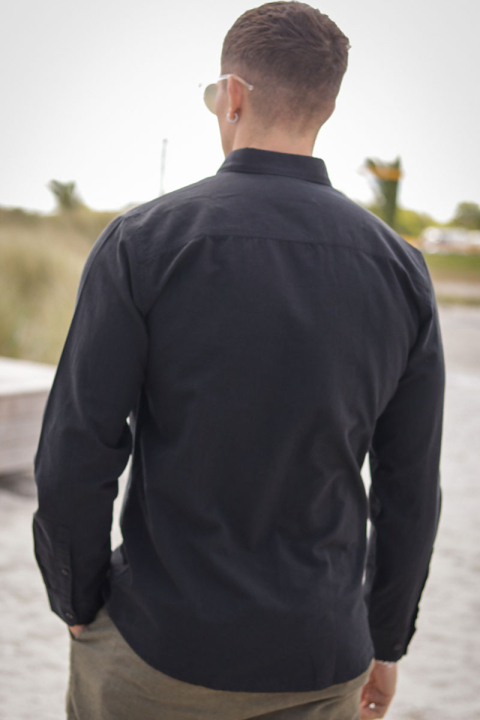 Selected Slim Sun Linen Shirt LS Black