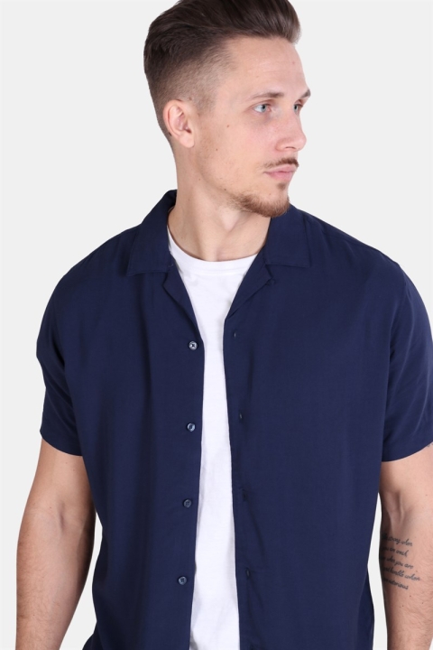 Jack & Jones Randy Resort Chemises S/S Solid Navy Blazer