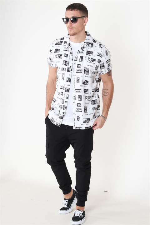 Only & Sons Oliver SS Printed Chemises White