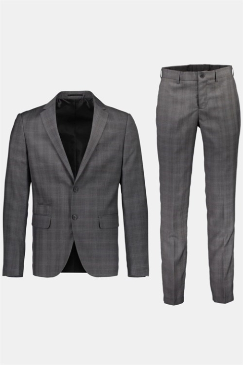 Lindbergh Checked Men's Costume Check Grey