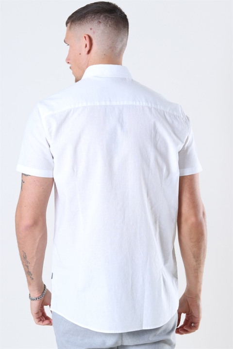 Solid Bill SS BD Lin Chemises White