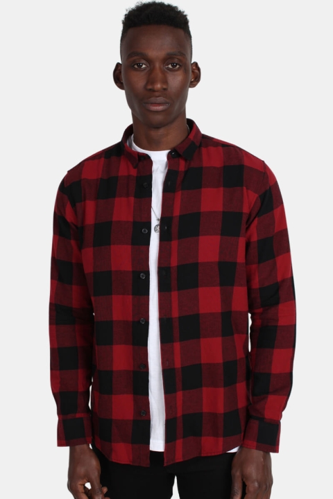 Only & Sons Gudmund Ls Checked Chemises Merlot