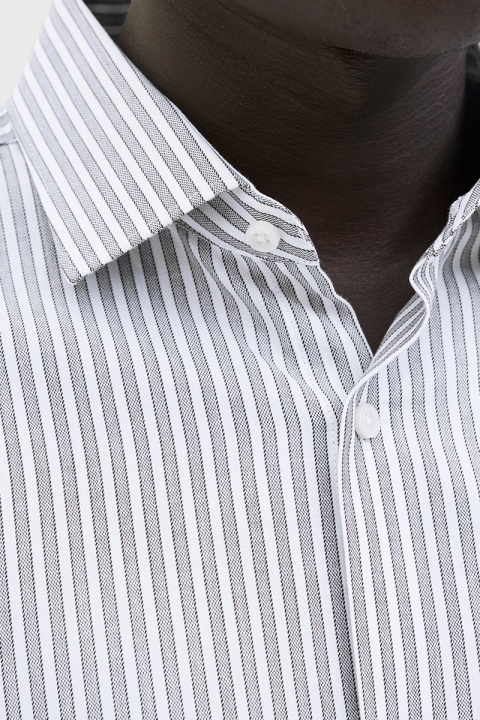 Jack & Jones Parker Wrinkle Resistant Shirt LS Bright White Stripe