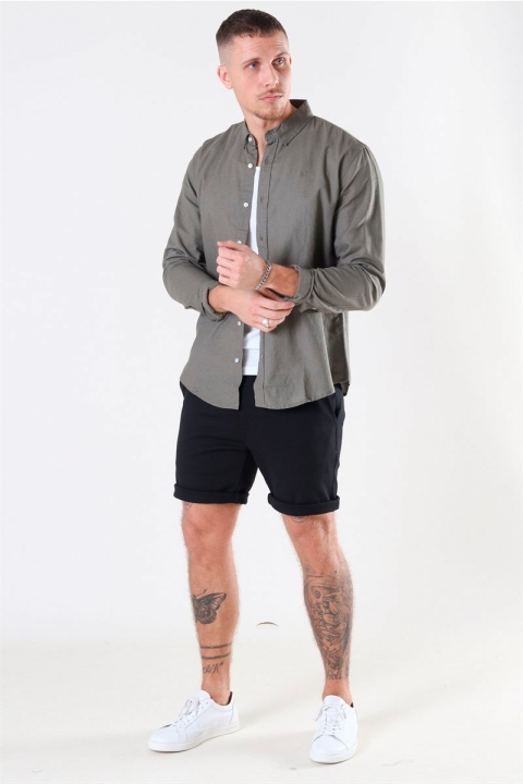 Clean Cut Copenhagen Cotton Linen Chemises Dusty Green