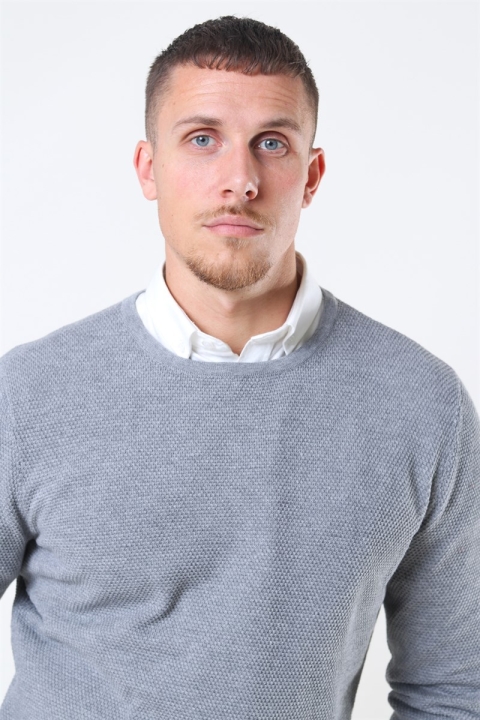 Only & Sons Panter Life Crew Tricot Medium Grey Melange