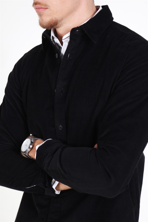 Selected Craig Cord Chemises Black