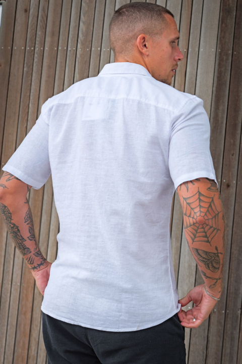 ONLY & SONS Caiden SS Linen Shirt White