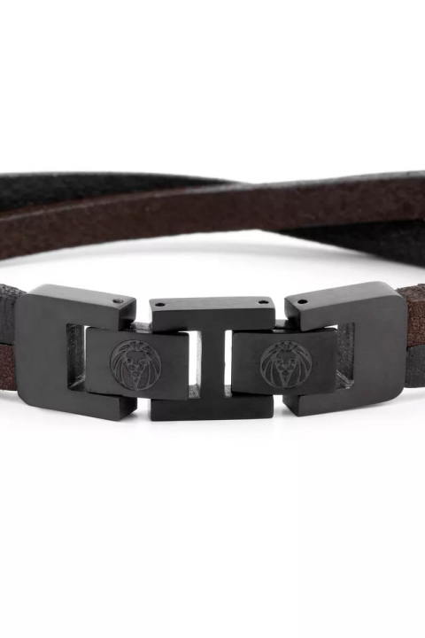 Lucleon Læder Bracelet Sort/Brun