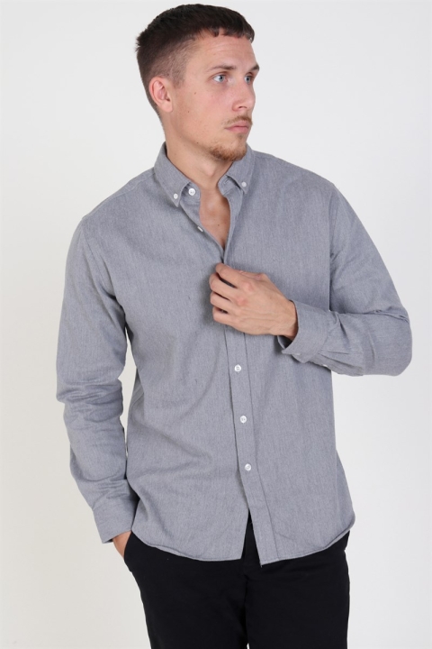 Clean Cut Sälen Flannel Chemises Rock Grey