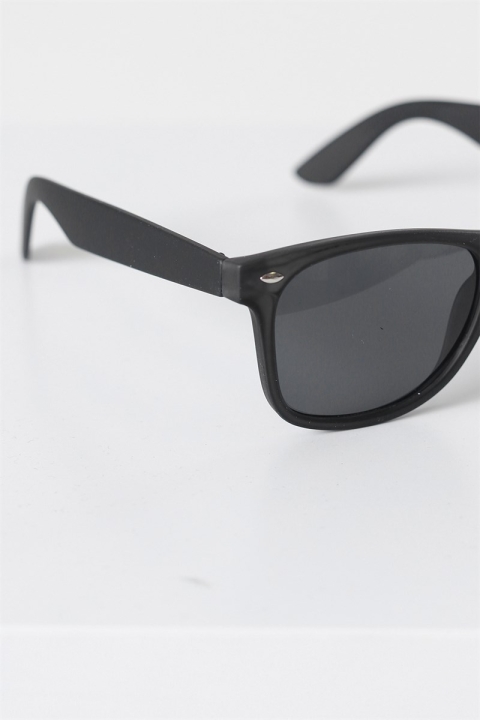 Fashion 1398 Wayfarer des lunettes de soleil Black Rubber Grey Lens
