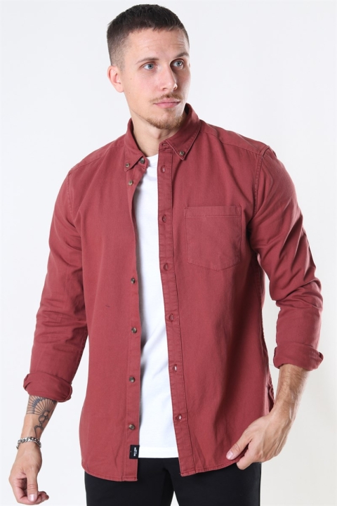 Only & Sons Bryce Life LS Reg Organic Chemises Henna