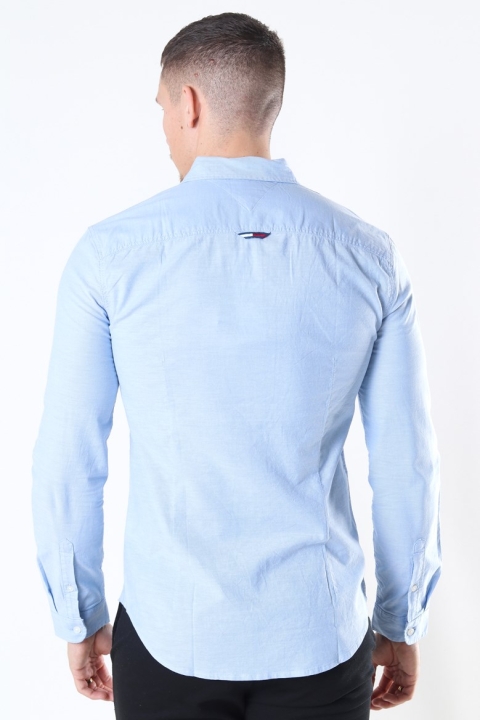 Tommy Jeans Slim Stretch Oxford Chemises Perfume Blue