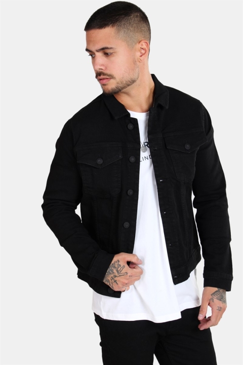 Only & Sons Chris Camp Slim Denim Veste Black