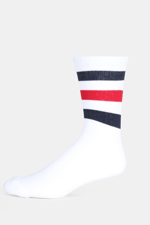 WoodBird Tennis Chaussettes White/Navy/Red