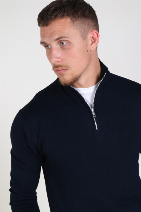 Tailored & Originals Murray Half Zip Tricot Insignia Blue