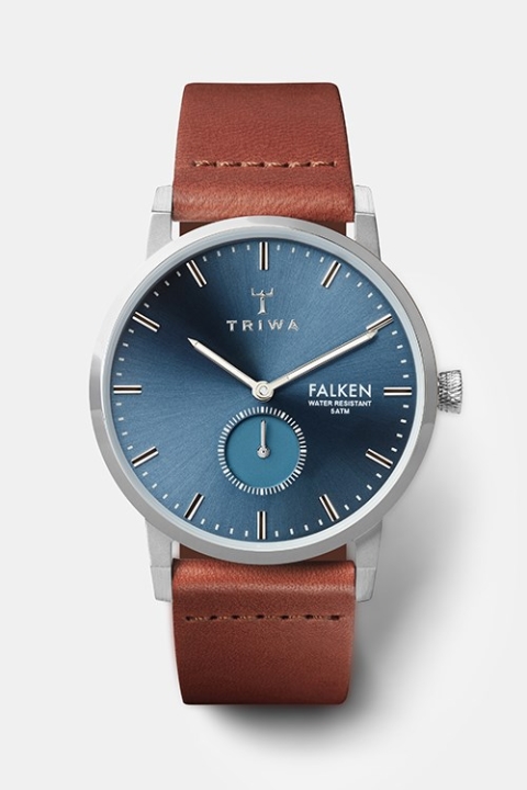 Triwa Blue Ray Falken Montres Brown Classic Silver Buckle