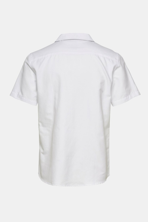 Only & Sons Travis SS Reverse Thin Oxford Chemises White