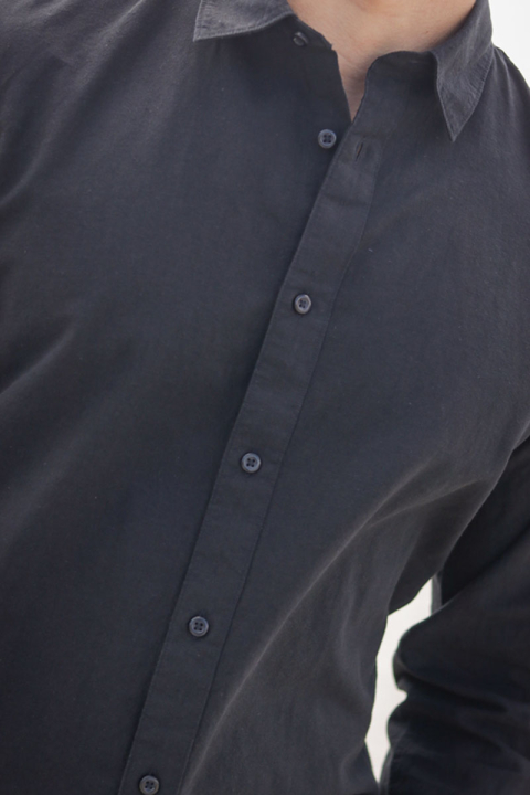 Selected Slim Sun Linen Shirt LS Black