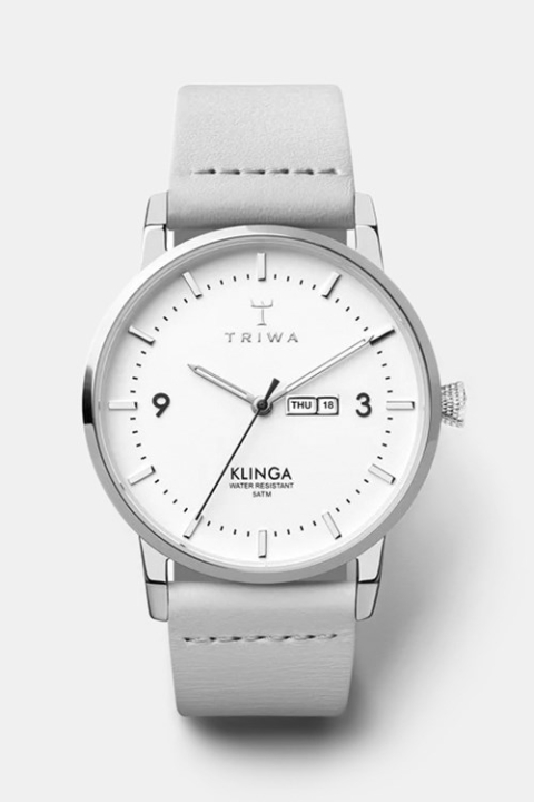 Triwa Snow Klinga Montres Light Gray Silver Buckle