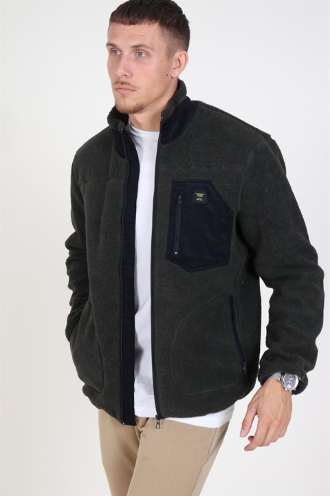 Only & Sons Dominic Sherpa Highneck Veste Forest Night