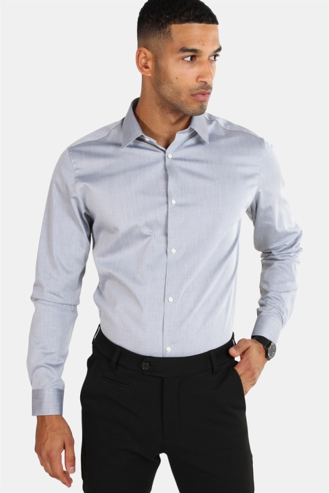Jack & Jones Non Iron Chemises L/S Grey Melange