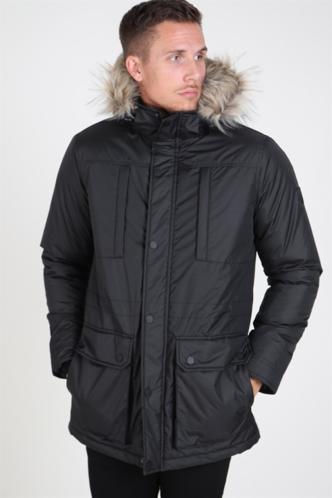 Solid Decker Parka Veste Black