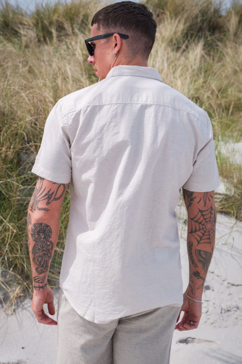 Selected Regular New Linen Shirt SS Pure Cashmere