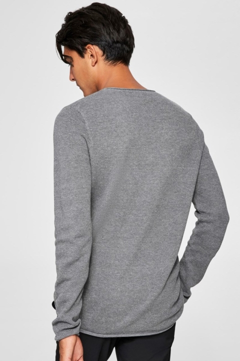 Selected Rocky Crew Neck Tricot Medium Grey Melange