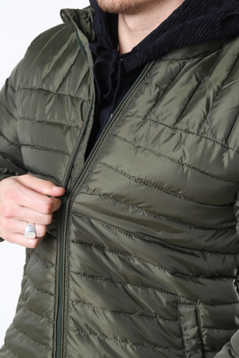 Only & Sons Paul Quilted Highneck Veste Olive Night