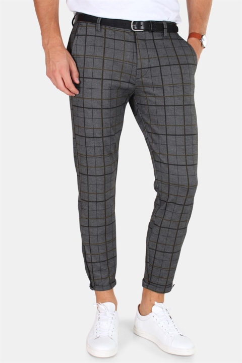 Gabba Pisa Chino Pantalon Big Check Yellow