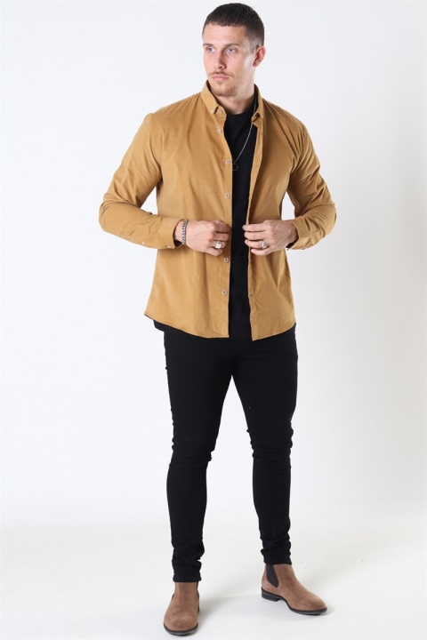 Lindbergh Corduroy Chemises Camel