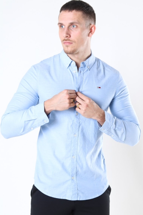 Tommy Jeans Slim Stretch Oxford Chemises Perfume Blue
