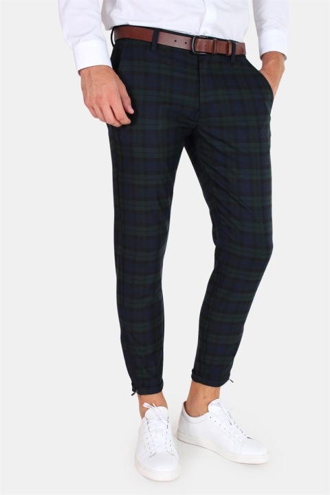 Gabba Pisa Chino Check Pantalon Navy Green