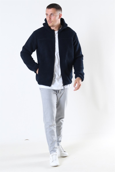 Solid Lon Hood Veste Insignia Blue