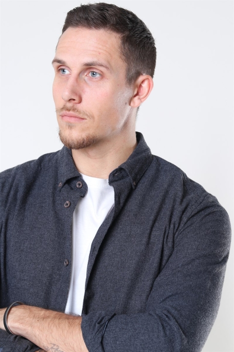 Only & Sons Edin LS Flannel Twill Chemises Black